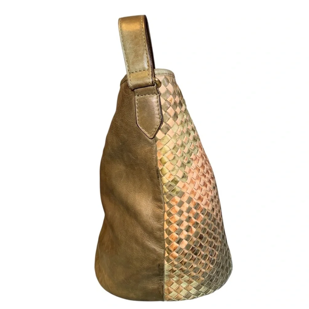 Genuine Soft Leather Artisian Bohemian Woven Shoulder Adjustable Crossbody Bag